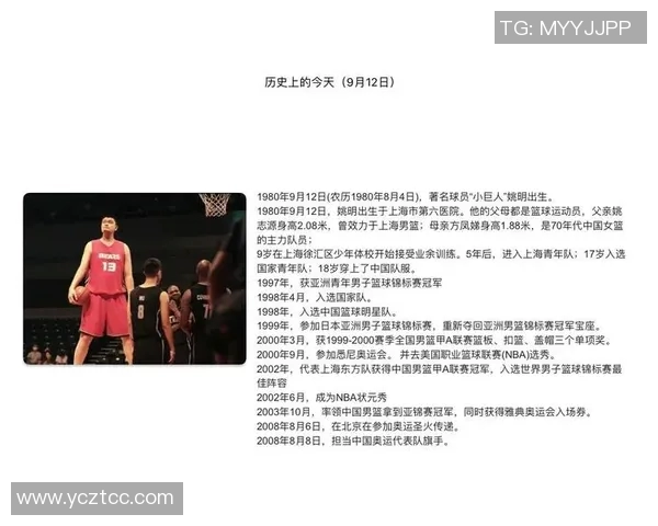 姚明的传奇之路：从篮球巨星到文化使者的辉煌人生探索